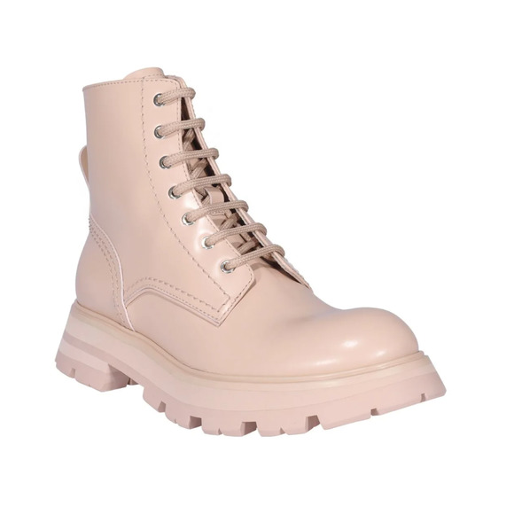 Alexander McQueen Shoes - Alexander McQueen Wander Combat Boots Nude Size 37